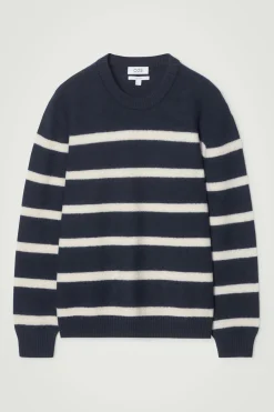 Hot COS SWETER Z GOTOWANEJ WEŁNY Z WYCIĘCIEM POD SZYJĄ