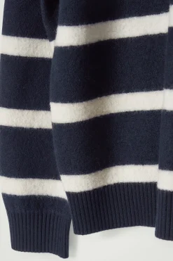 Hot COS SWETER Z GOTOWANEJ WEŁNY Z WYCIĘCIEM POD SZYJĄ