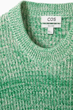 Best COS SWETER Z JEDWABIEM Z GRADIENTOWYM EFEKTEM Zielony