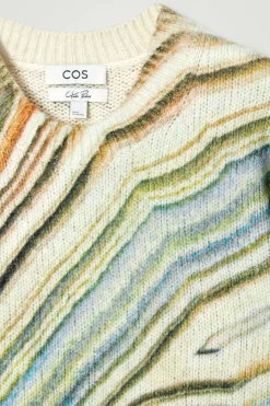 Outlet COS SWETER Z MIESZANKI Z WEŁNĄ Z ALPAKI Z NADRUKIEM Różnekolory