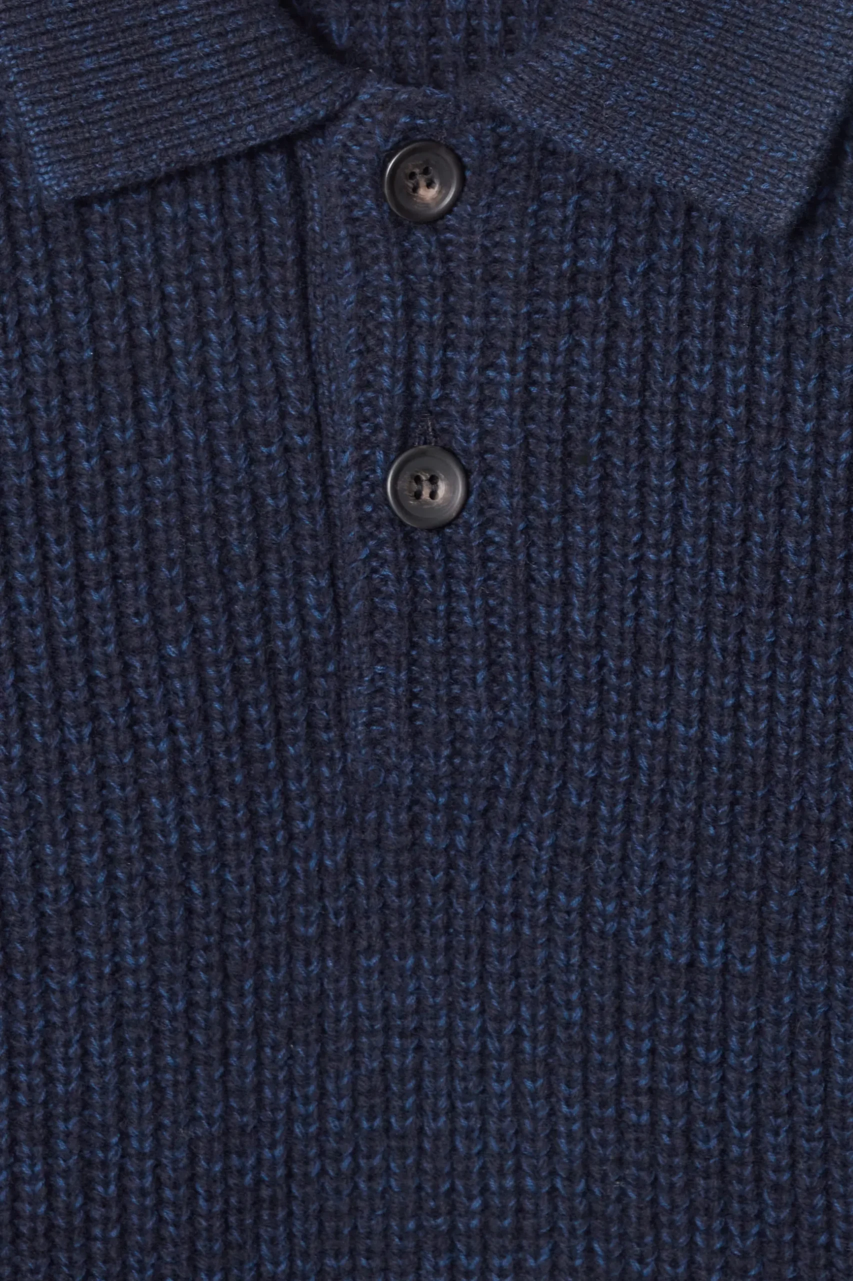 Best COS SWETER Z MIESZANKI ZE SKRĘCANEJ PRZĘDZY Z WEŁNĄ Granatowymelanż