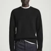 Best COS SWETER Z PRĄŻKOWANEJ DZIANINY Z WEŁNĄ MERYNOSOWĄ Czarny