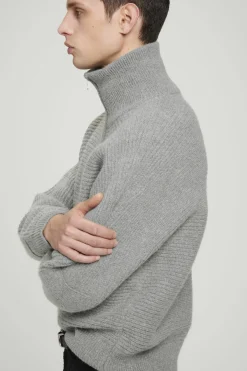 Online COS SWETER Z WEŁNĄ Z ALPAKI – OVERSIZED FIT Szary