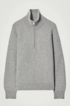 Online COS SWETER Z WEŁNĄ Z ALPAKI – OVERSIZED FIT Szary