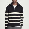 Fashion COS SWETER Z WEŁNY I BAWEŁNY Z KRÓTKIM SUWAKIEM