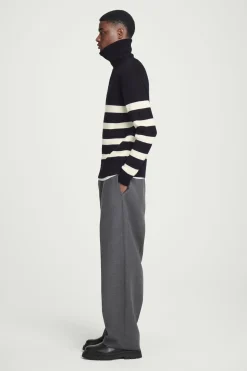 Fashion COS SWETER Z WEŁNY I BAWEŁNY Z KRÓTKIM SUWAKIEM