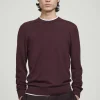 Discount COS SWETER Z WEŁNY MERINO – SLIM FIT Burgundowy