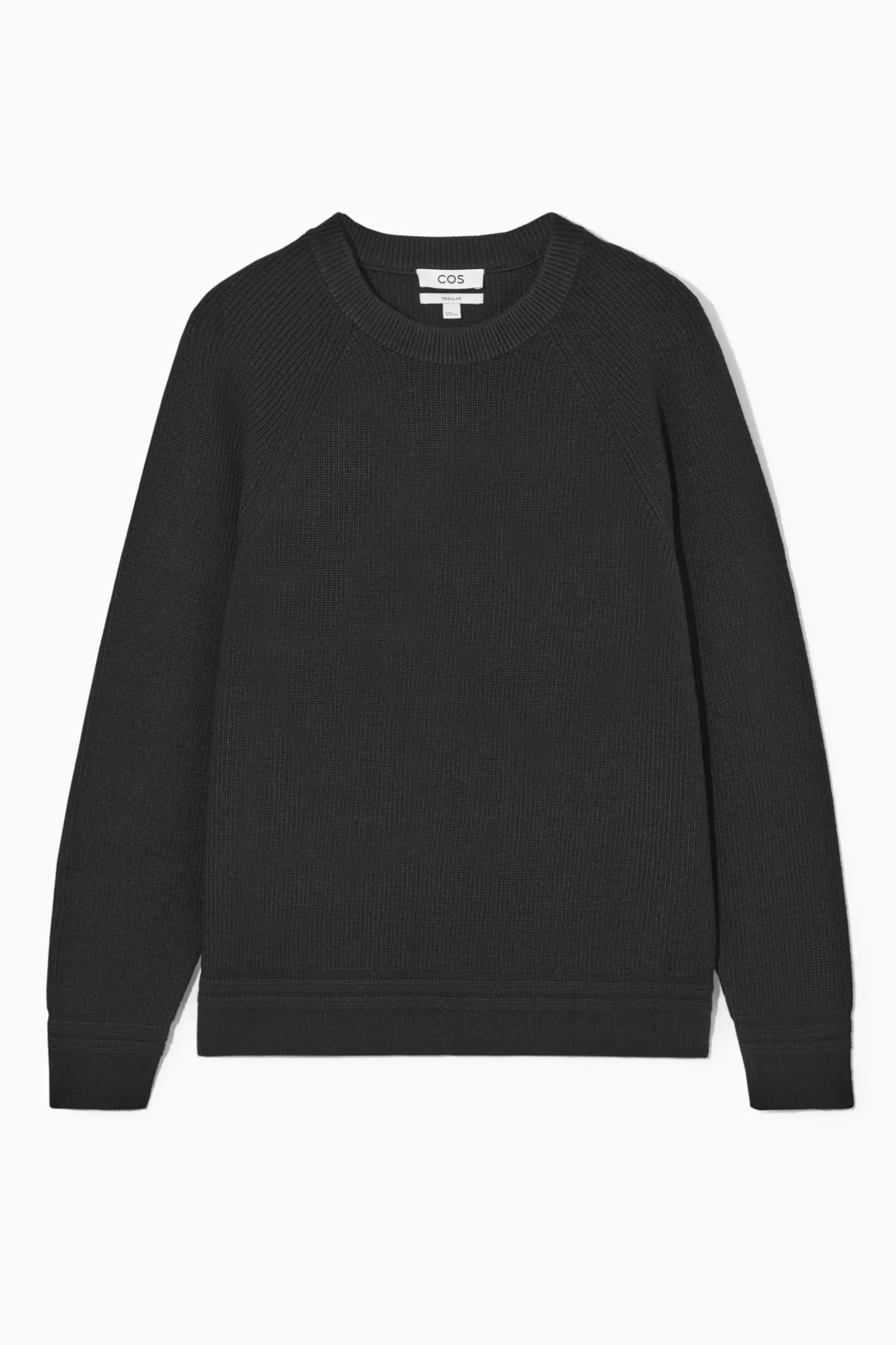Online COS SWETER Z WYCIĘCIEM POD SZYJĄ Z MIESZANKI Z WEŁNĄ Czarny