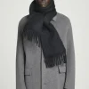 Fashion COS SZALIK Z MIESZANKI Z MOHEREM Z FRĘDZLAMI Czarny