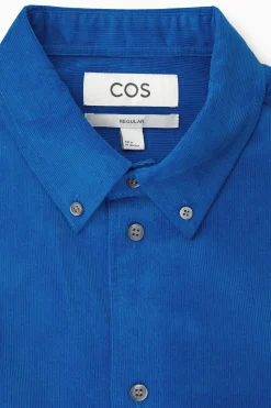 Clearance COS SZTRUKSOWA KOSZULA Niebieski