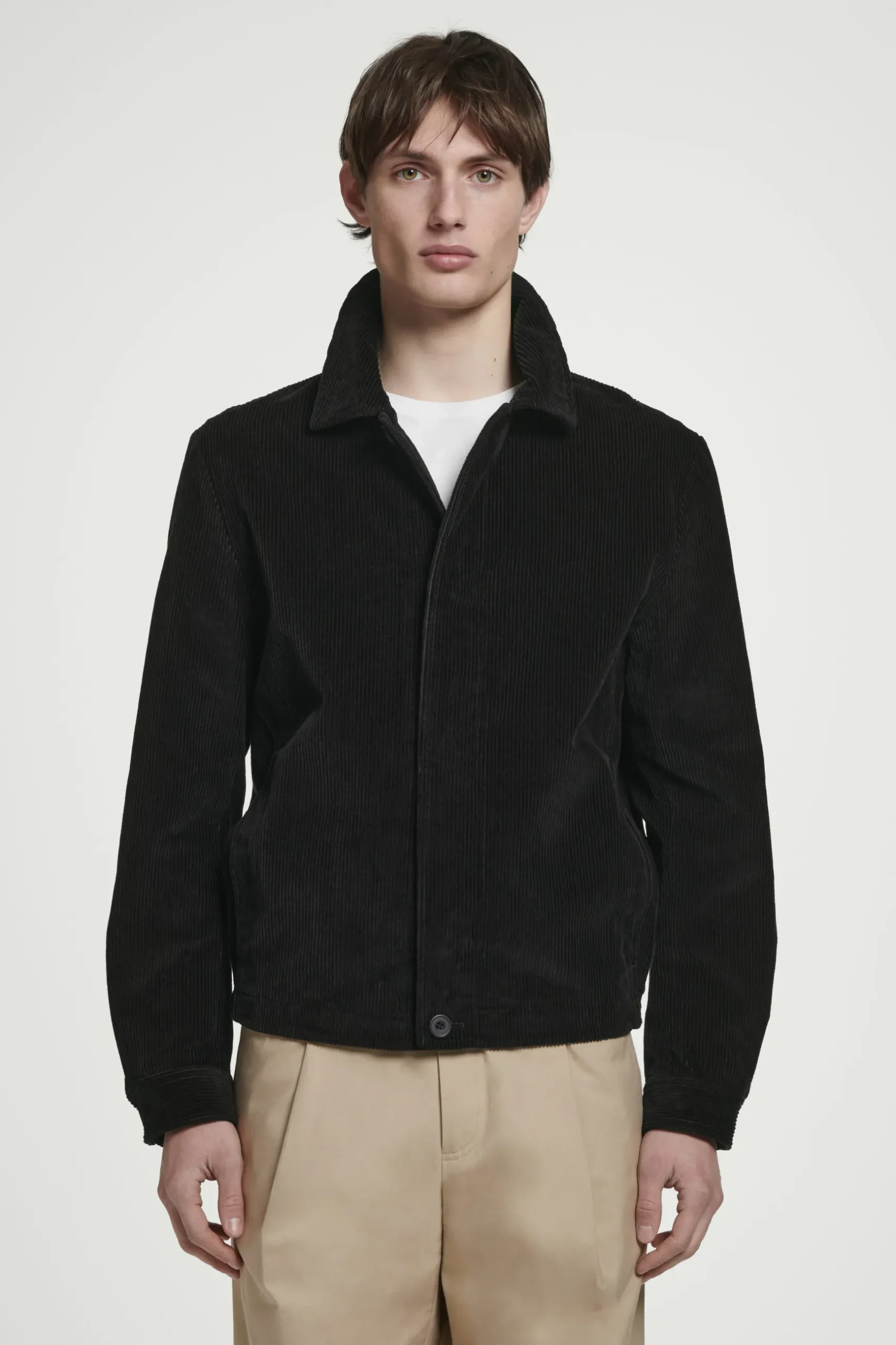 Outlet COS SZTRUKSOWA KOSZULA WIERZCHNIA – RELAXED FIT Czarny