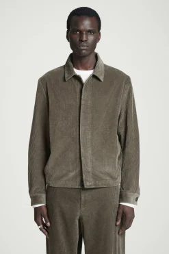 Best COS SZTRUKSOWA KOSZULA WIERZCHNIA – RELAXED FIT Ciemnykhaki