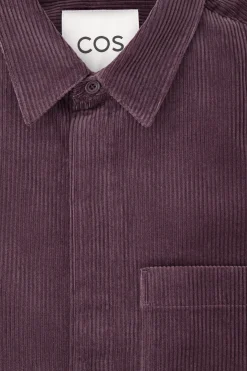 Best COS SZTRUKSOWA KOSZULA WIERZCHNIA W STYLU UTILITY Śliwkowy