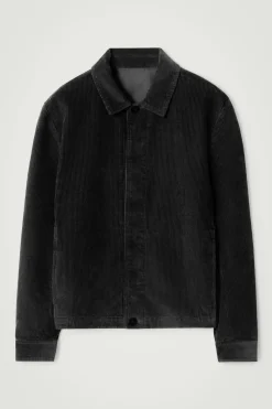 Outlet COS SZTRUKSOWA KOSZULA WIERZCHNIA – RELAXED FIT Czarny