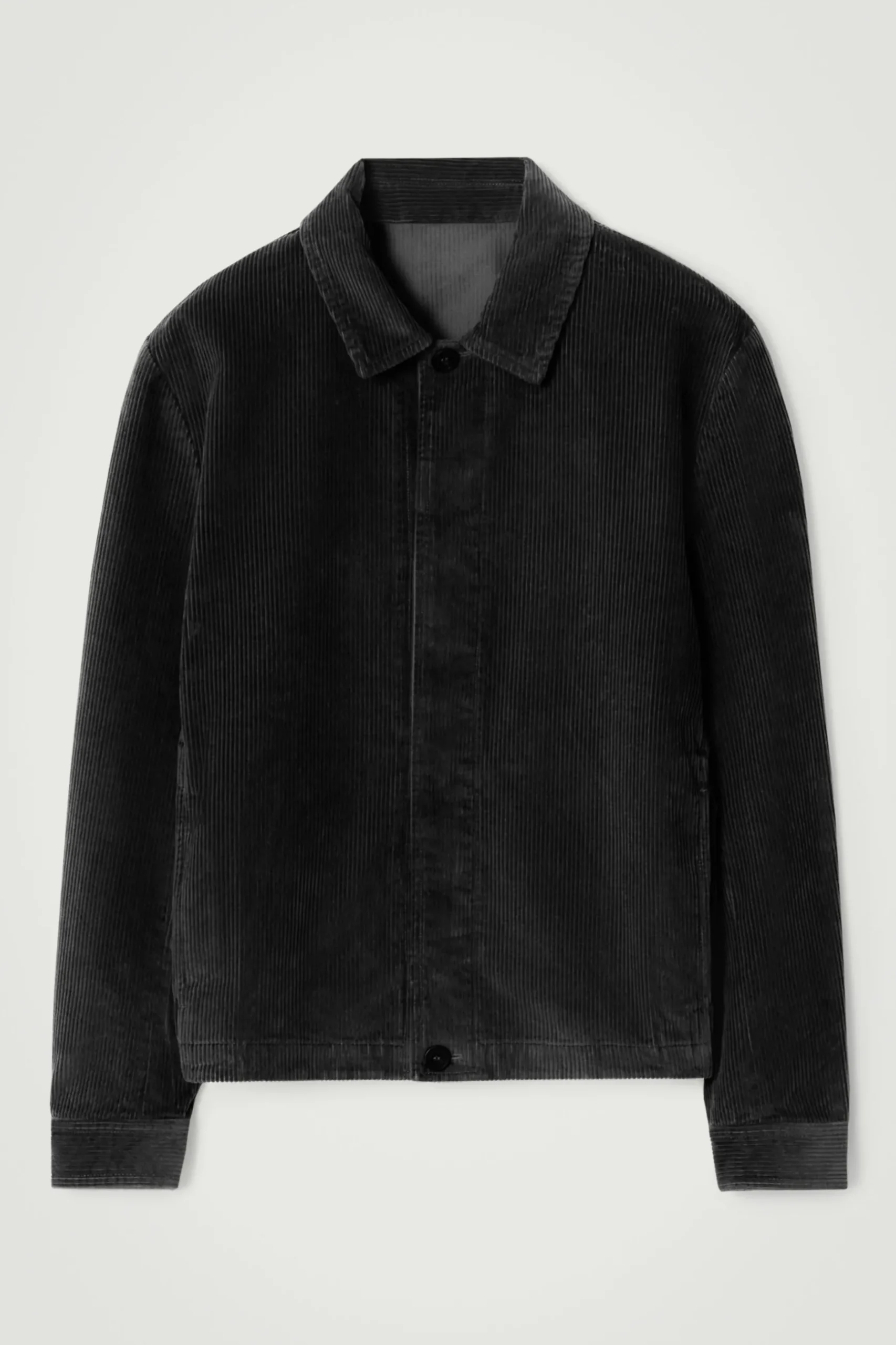 Outlet COS SZTRUKSOWA KOSZULA WIERZCHNIA – RELAXED FIT Czarny