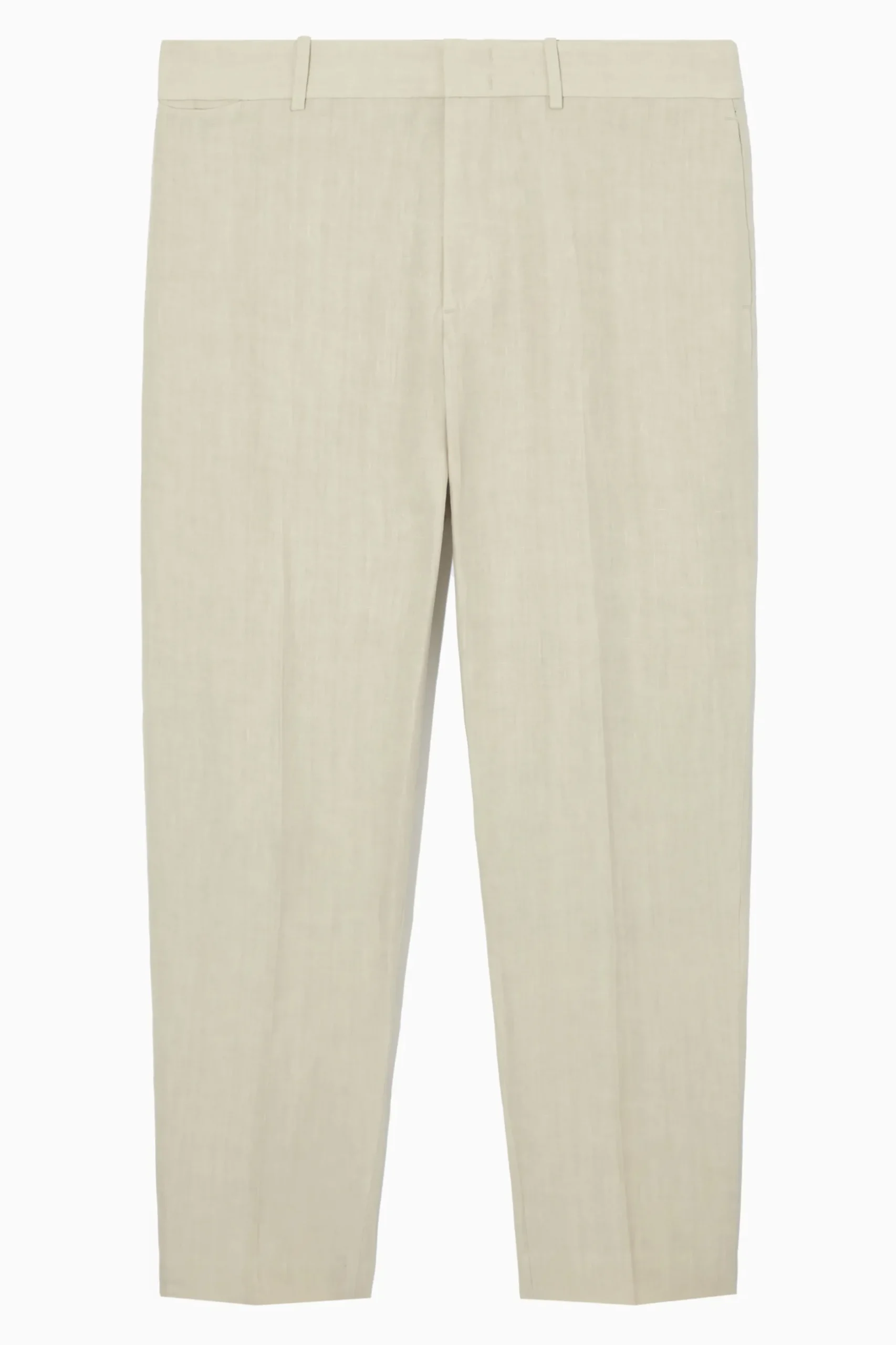 Clearance COS TAPERED LINEN TROUSERS Beige