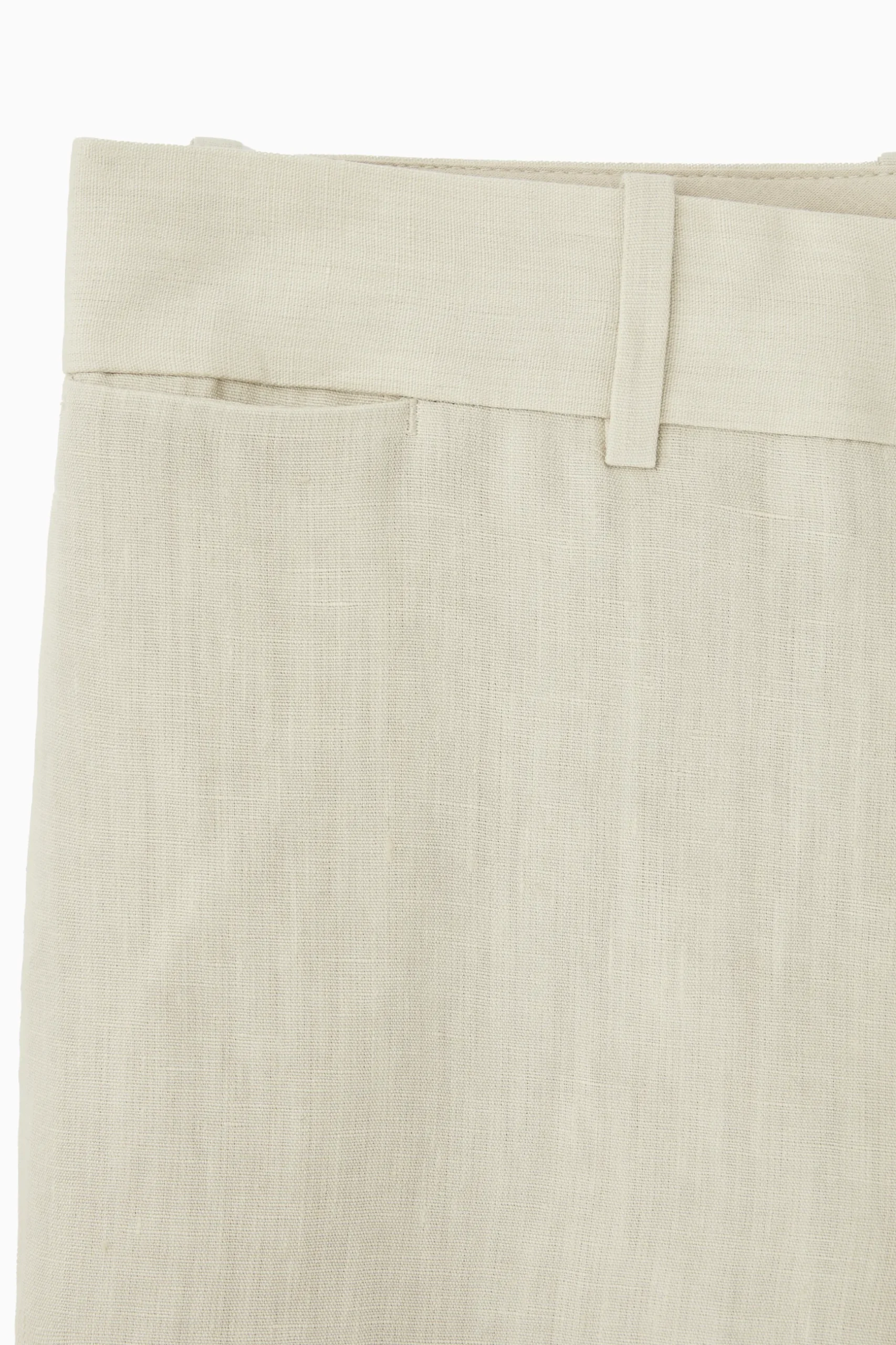 Clearance COS TAPERED LINEN TROUSERS Beige