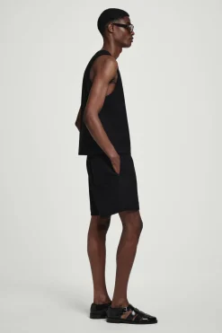 New COS TEXTURED COTTONJERSEY TANK TOP Czarny