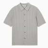 Best COS TEXTURED STRIPED KNITTED SHIRT Grey