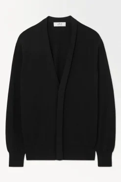 Outlet COS THE FINE KNIT VNECK CARDIGAN Black