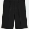 Fashion COS THE PLEATED TAILORED SHORTS Black