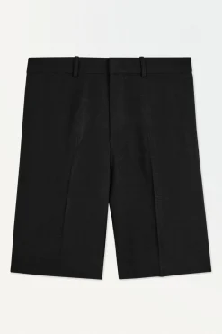 Fashion COS THE PLEATED TAILORED SHORTS Black