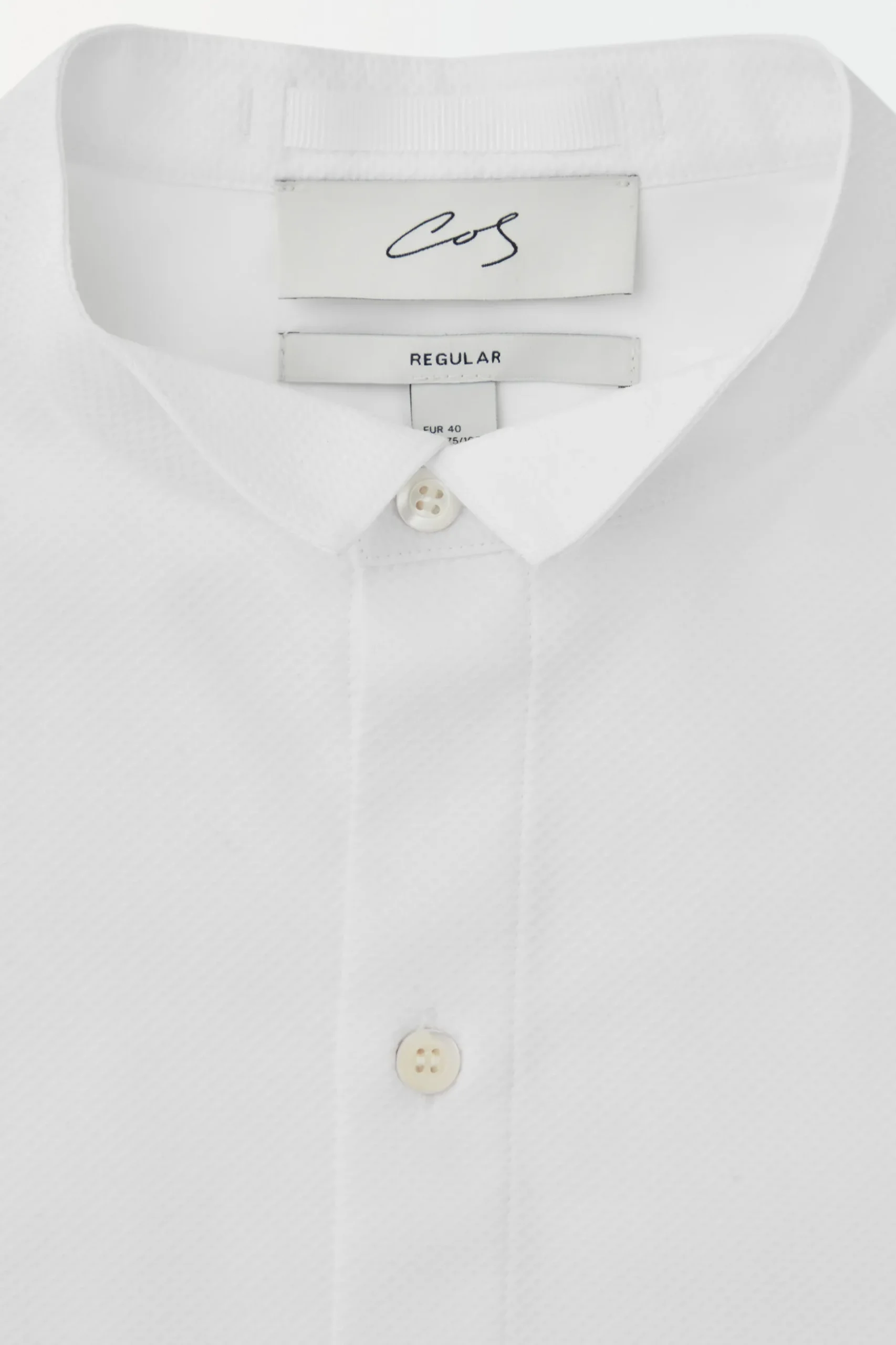 Online COS THE POPLIN TUXEDO SHIRT White