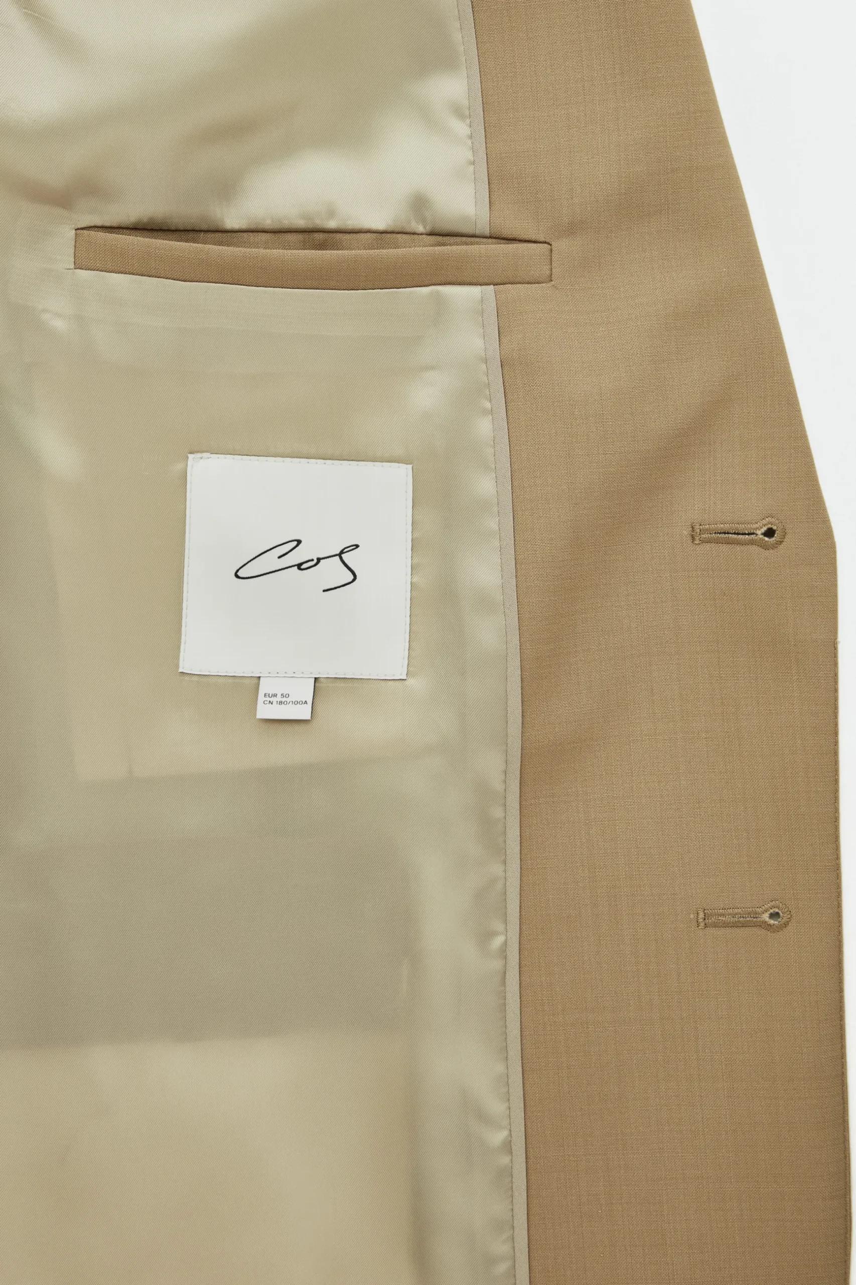 Hot COS THE SINGLEBREASTED WOOL BLAZER Beige