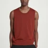 Best COS TOP BEZ RĘKAWÓW Z JEDWABIEM – RELAXED FIT Czerwony