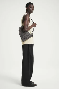 Clearance COS TORBA TYPU CROSSBODY Z DZIANINY MELANŻOWEJ