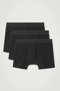 Best COS TRÓJPAK BAWEŁNIANYCH BOKSEREK Czarny