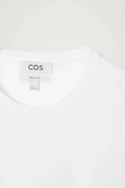 Fashion COS TRÓJPAK BAWEŁNIANYCH T-SHIRTÓW – REGULAR FIT Biały