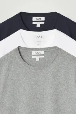 Online COS TRÓJPAK BAWEŁNIANYCH T-SHIRTÓW – REGULAR FIT