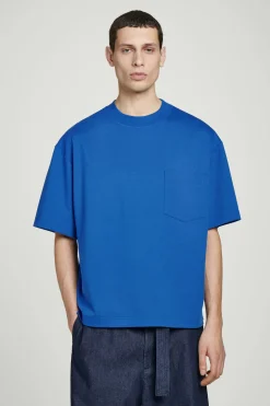 Best COS T-SHIRT OVERSIZE Z BAWEŁNĄ O WYSOKIEJ GRAMATURZE Kobaltowy
