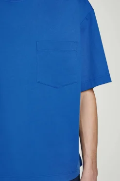 Best COS T-SHIRT OVERSIZE Z BAWEŁNĄ O WYSOKIEJ GRAMATURZE Kobaltowy