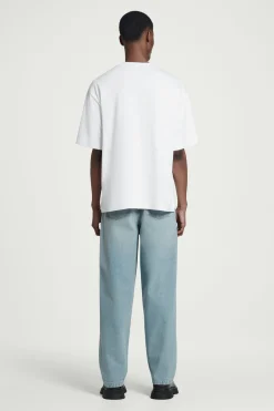 Clearance COS T-SHIRT OVERSIZE Z BAWEŁNĄ O WYSOKIEJ GRAMATURZE Biały