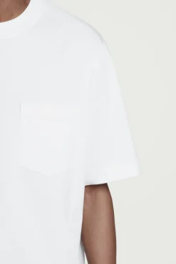 Clearance COS T-SHIRT OVERSIZE Z BAWEŁNĄ O WYSOKIEJ GRAMATURZE Biały