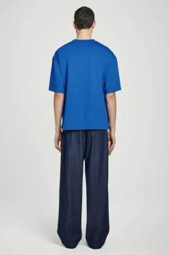 Best COS T-SHIRT OVERSIZE Z BAWEŁNĄ O WYSOKIEJ GRAMATURZE Kobaltowy