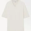 Sale COS T-SHIRT Z CIENKIEJ DZIANINY White