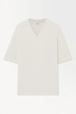 Sale COS T-SHIRT Z CIENKIEJ DZIANINY White