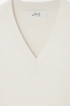 Sale COS T-SHIRT Z CIENKIEJ DZIANINY White