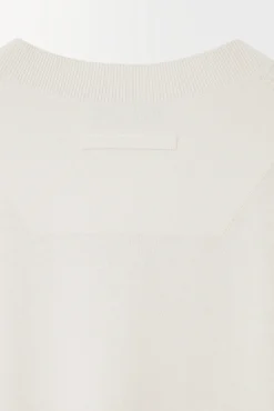 Sale COS T-SHIRT Z CIENKIEJ DZIANINY White