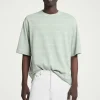 Clearance COS T-SHIRT Z DŻERSEJU Z KONOPI W PASKI – RELAXED FIT