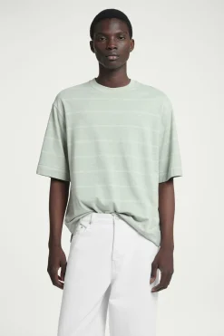Clearance COS T-SHIRT Z DŻERSEJU Z KONOPI W PASKI – RELAXED FIT