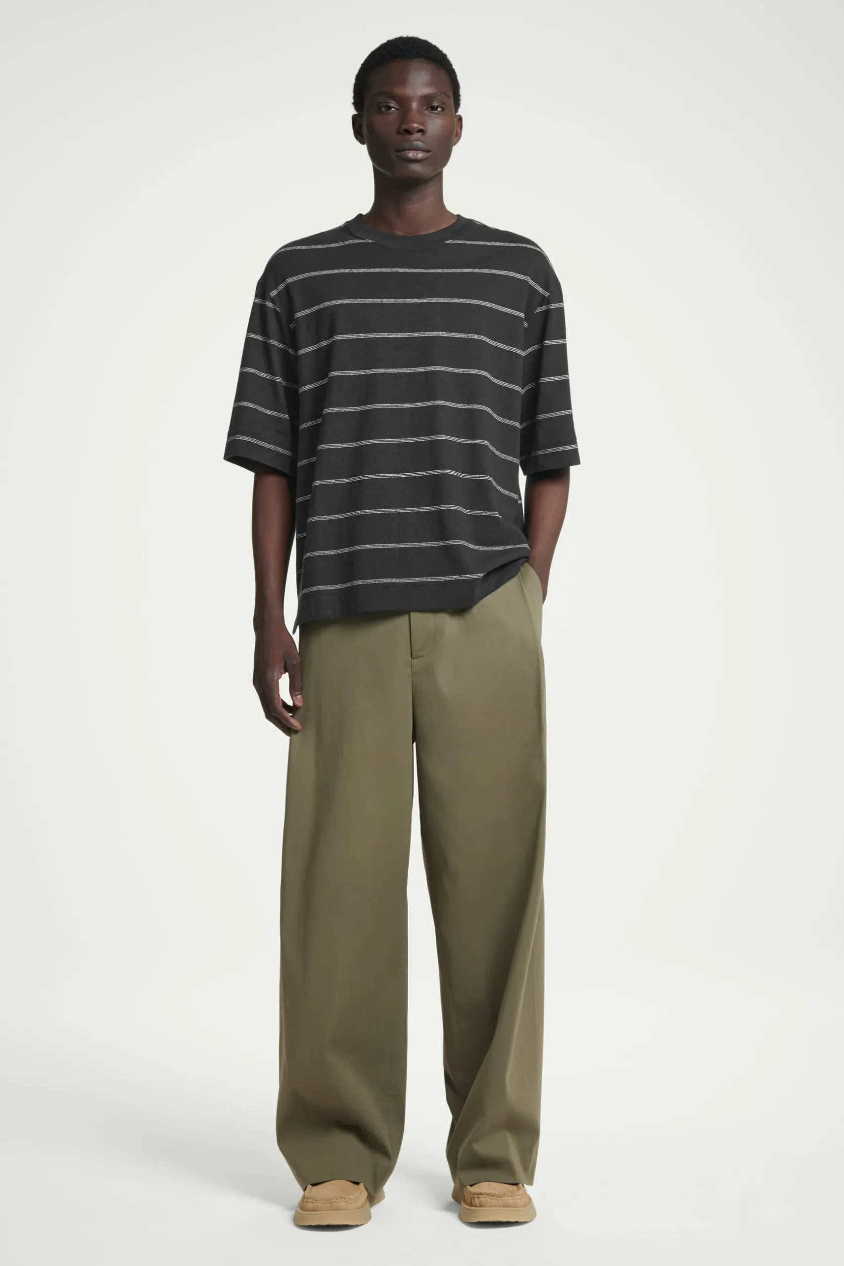 Online COS T-SHIRT Z DŻERSEJU Z KONOPI W PASKI – RELAXED FIT