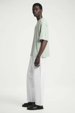 Clearance COS T-SHIRT Z DŻERSEJU Z KONOPI W PASKI – RELAXED FIT