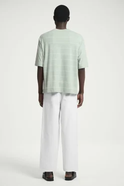 Clearance COS T-SHIRT Z DŻERSEJU Z KONOPI W PASKI – RELAXED FIT