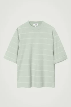 Clearance COS T-SHIRT Z DŻERSEJU Z KONOPI W PASKI – RELAXED FIT