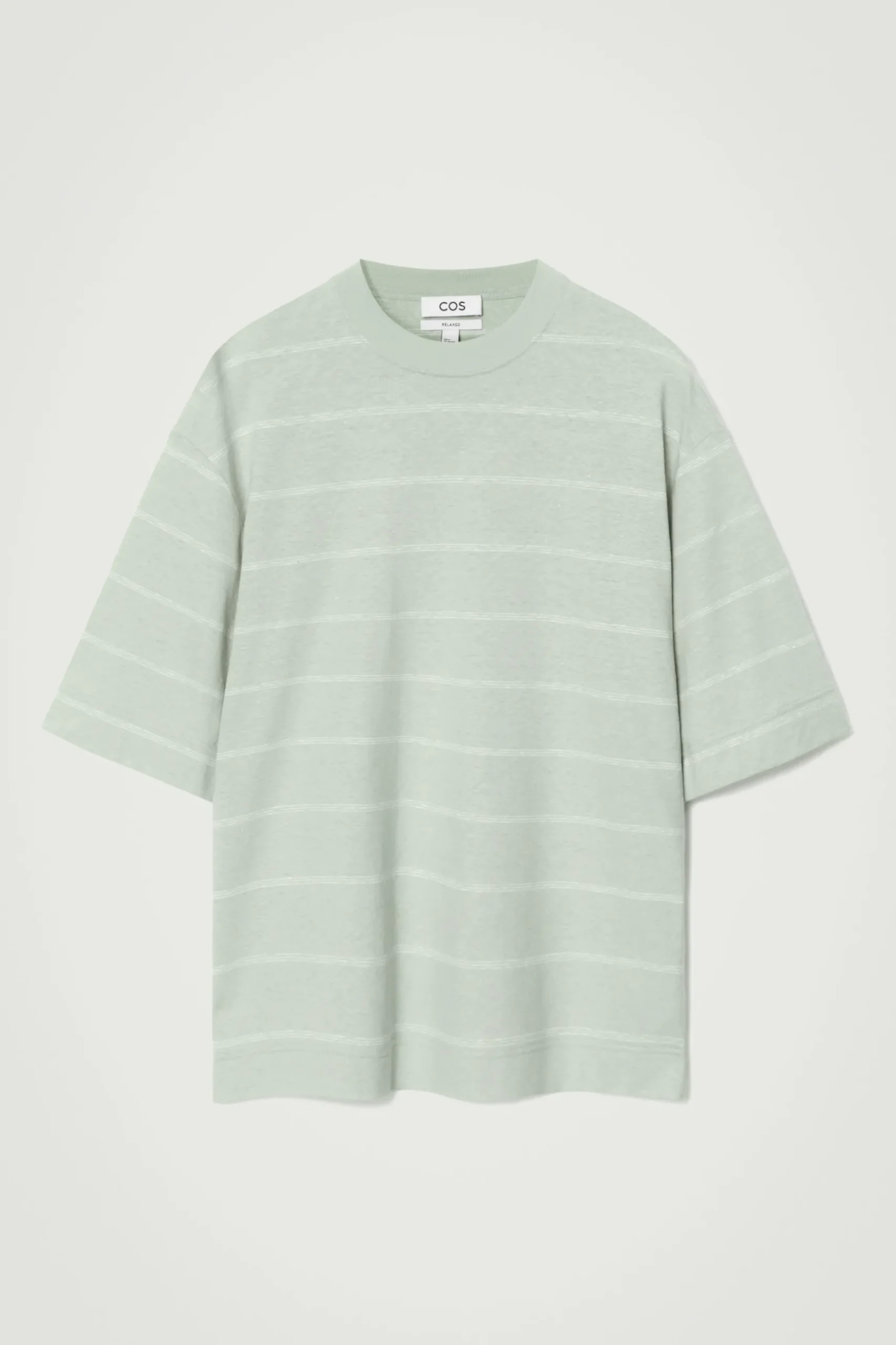 Clearance COS T-SHIRT Z DŻERSEJU Z KONOPI W PASKI – RELAXED FIT