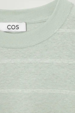 Clearance COS T-SHIRT Z DŻERSEJU Z KONOPI W PASKI – RELAXED FIT